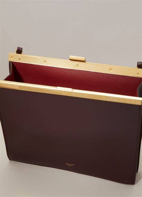 celine mini clasp bag in smooth calfskin|CELINE Smooth Calfskin Mini Clasp Bag Bordeaux.